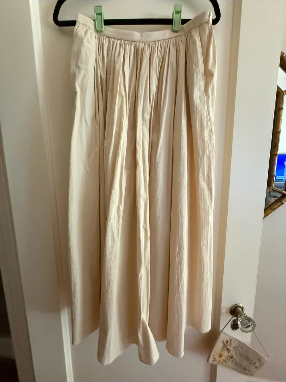 Zara Cream/Buff Maxi Skirt - Classic Flowing Women's Skirt - Picture 2 of 3